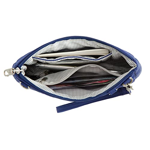 Travelon Anti-Theft Boho Clutch Crossbody, Lush Blue Solid