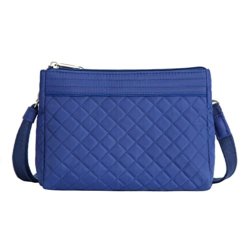 Travelon Anti-Theft Boho Clutch Crossbody, Lush Blue Solid