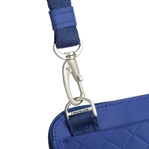 Travelon Anti-Theft Boho Slim Crossbody, Lush Blue Solid