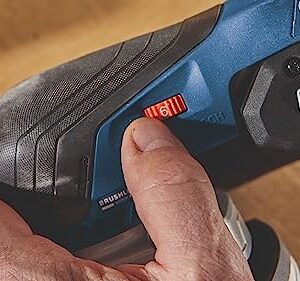 BOSCH GSS18V-40N 18V Brushless Sheet Orbital Finishing Sander with Dust Bag, 1/4 Sheet and 1/3 Sheet (Bare Tool)