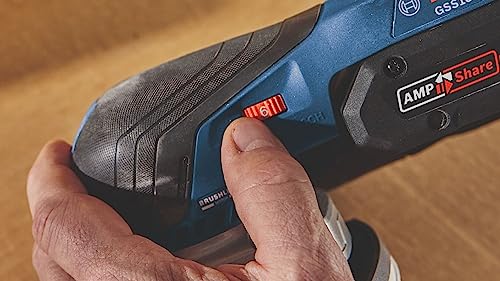 BOSCH GSS18V-40N 18V Brushless Sheet Orbital Finishing Sander with Dust Bag, 1/4 Sheet and 1/3 Sheet (Bare Tool)