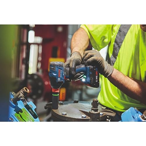 BOSCH GDX18V-1860CB23 18V Connected-Ready Two-In-One 1/4 In. and 1/2 In. Bit/Socket Impact Driver/Wrench Kit with (1) CORE18V® 4 Ah Advanced Power Battery and (1) 2 Ah Standard Power Battery