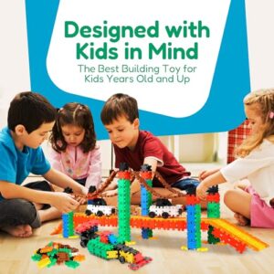 BEBLOX Building Blocks | Building Toys for Kids Ages 4-8 250-piece Set - Learning & Educational Fun Stem Toys - Birthday Gifts for Boys & Girls Age 4 5 6 7 8 9 10 11 & 12 Year Old Toys