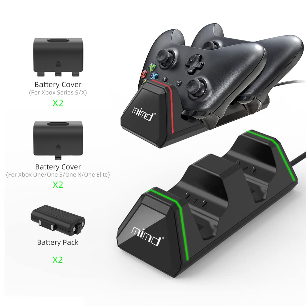 Controller Charger Station for Xbox Series S/X, Dual Charging Dock, Charging Station for Xbox One