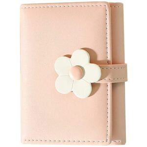 aboofan wallet women cute flower wallet for girls women small tri-fold wallet cash pocket belt bag