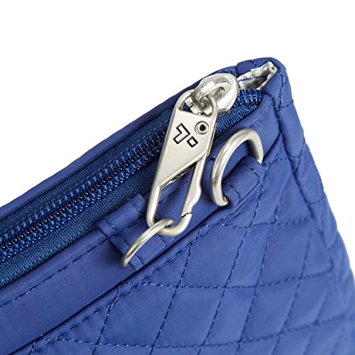 Travelon Anti-Theft Boho Clutch Crossbody, Lush Blue Solid