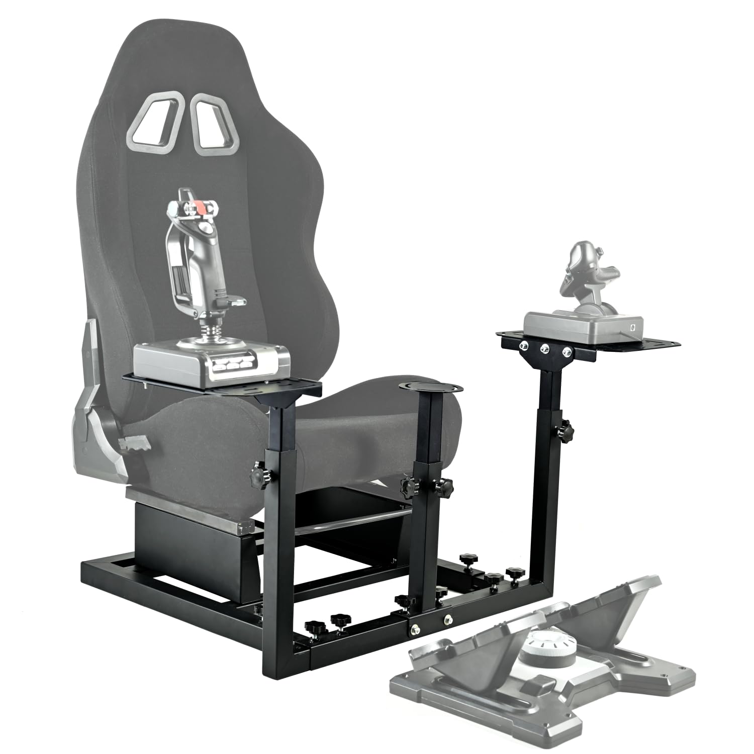 Minneer Racing Flight Simulator Cockpit Fit for Logitech/Thrustmaster/Fanatec X56 X52 G29 G920 T248 TX,Support Hotas Warthog Match Seat,Drive Gaming Mount. Seat, Joystick & Handbrake Not Included