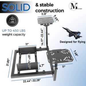 Minneer Racing Flight Simulator Cockpit Fit for Logitech/Thrustmaster/Fanatec X56 X52 G29 G920 T248 TX,Support Hotas Warthog Match Seat,Drive Gaming Mount. Seat, Joystick & Handbrake Not Included