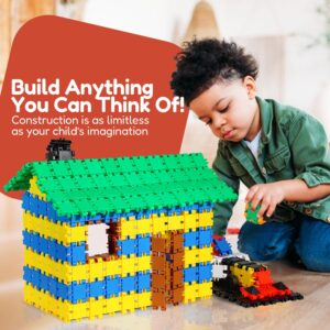 BEBLOX Building Blocks | Building Toys for Kids Ages 4-8 500-piece Set - Learning & Educational Fun Stem Toys - Birthday Gifts for Boys & Girls Age 4 5 6 7 8 9 10 11 & 12 Year Old Toys