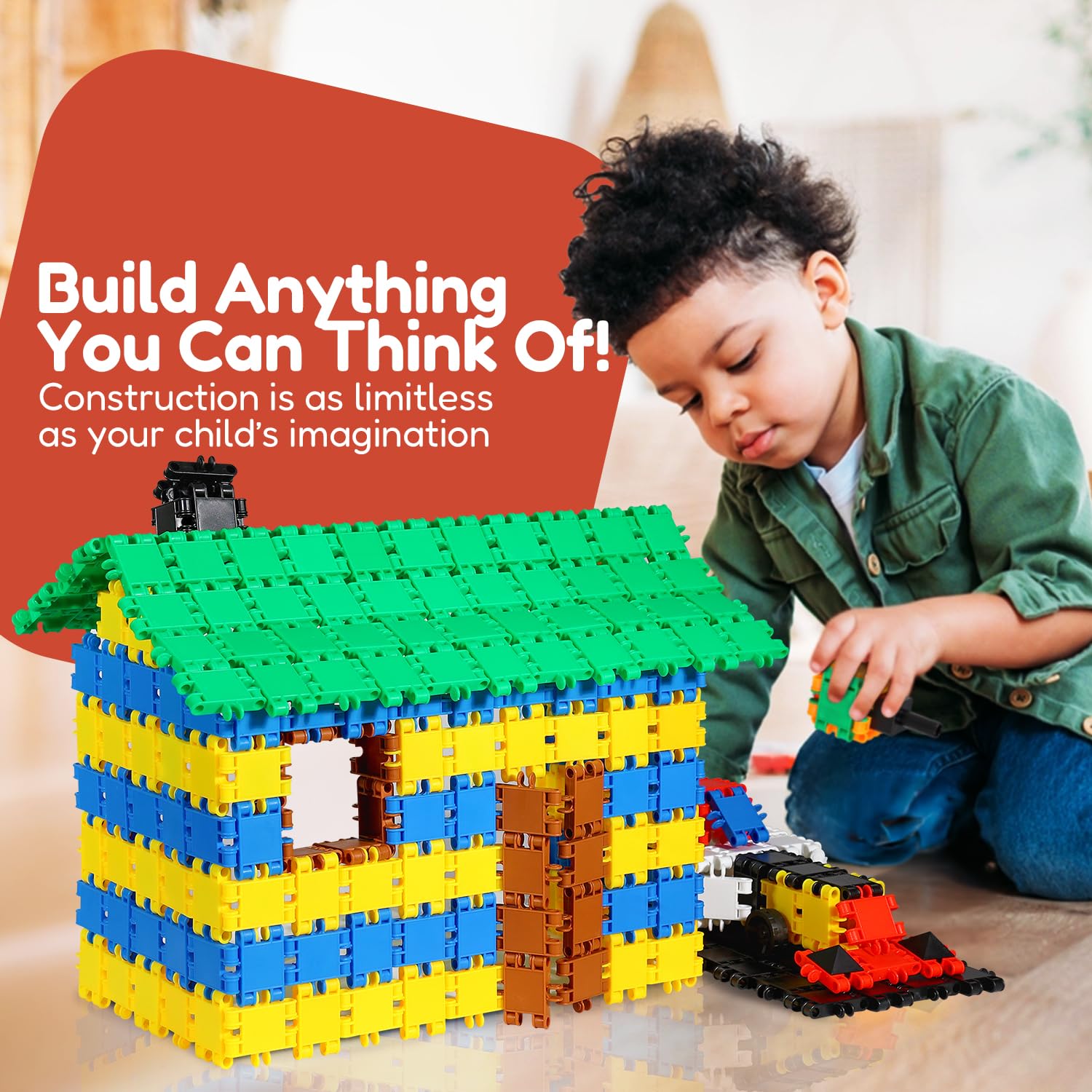 BEBLOX Building Blocks | Building Toys for Kids Ages 4-8 500-piece Set - Learning & Educational Fun Stem Toys - Birthday Gifts for Boys & Girls Age 4 5 6 7 8 9 10 11 & 12 Year Old Toys