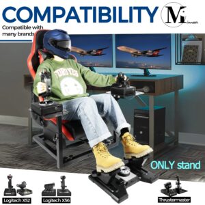 Minneer Racing Flight Simulator Cockpit Fit for Logitech/Thrustmaster/Fanatec X56 X52 G29 G920 T248 TX,Support Hotas Warthog Match Seat,Drive Gaming Mount. Seat, Joystick & Handbrake Not Included