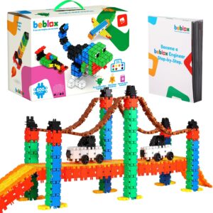 beblox building blocks | building toys for kids ages 4-8 500-piece set - learning & educational fun stem toys - birthday gifts for boys & girls age 4 5 6 7 8 9 10 11 & 12 year old toys