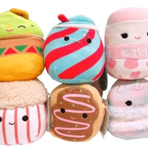 Squishmallows Kellytoy 5" Mini Assorted Animal Squad Set of 6 Plush Toy (Set E)