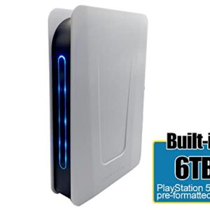 Avolusion PRO-T5 Series 6TB USB 3.0 External Gaming Hard Drive for PS4 / PS5 Game Console (White) - 2 Year Warranty (Renewed)