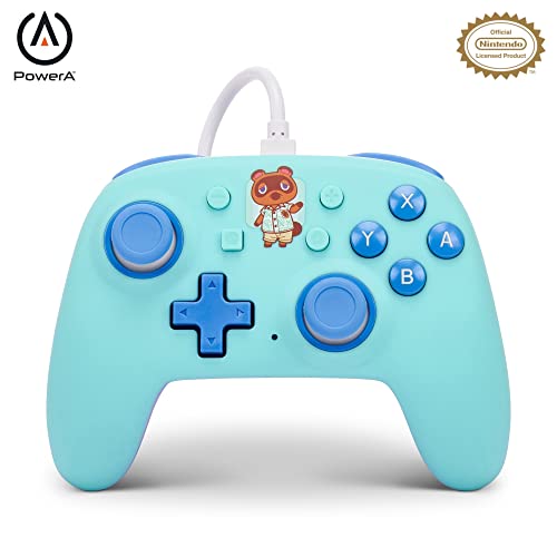 PowerA Nano Wired Controller for Nintendo Switch - Animal Crossing, Comfortable Ergonomics, Officially Licensed