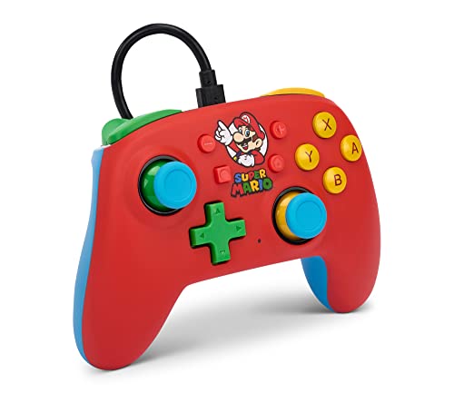 PowerA Nano Wired Controller for Nintendo Switch - Mario Bros., Comfortable Ergonomics, Officially licensed for Nintendo Switch and Nintendo Switch Lite, Compact, Smaller, Portable