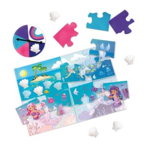 Peaceable Kingdom's Mermaid Tide - The Sparkle and Play Puzzle Game - Ages 3+