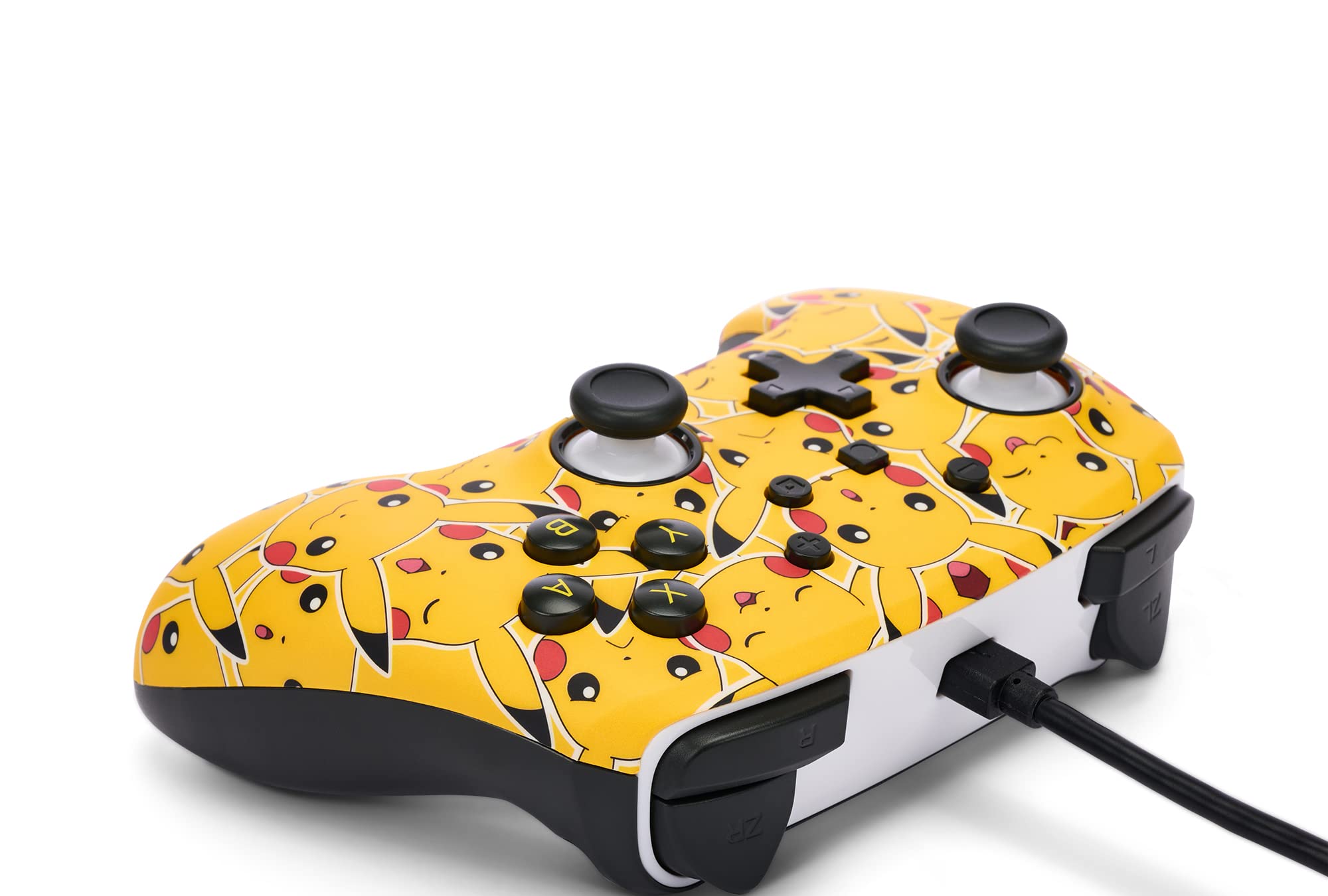 PowerA Enhanced Wired Controller for Nintendo Switch - Pikachu Moods, Gamepad, game controller, wired controller, officially licensed