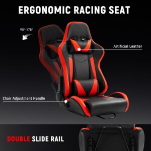 Dardoo G29 Racing Simulator Cockpit with Seat Fit for Logitech/Thrustmaster/Fanatec/PC G25 G27 G920 G923 T300RS,Ultra-Sturdy Alloy Steel Steering Wheel Stand,Without Wheel,Pedal & Handbrake