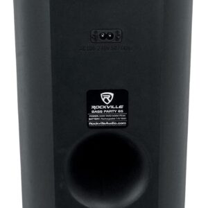 Rockville BASS Party 65 1200w Battery Powered LED Bluetooth Speaker Mic Input, Black