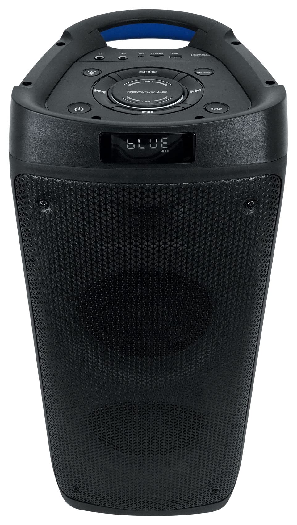 Rockville BASS Party 65 1200w Battery Powered LED Bluetooth Speaker Mic Input, Black