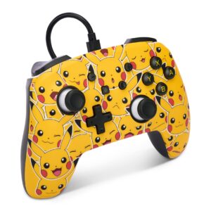 PowerA Enhanced Wired Controller for Nintendo Switch - Pikachu Moods, Gamepad, game controller, wired controller, officially licensed