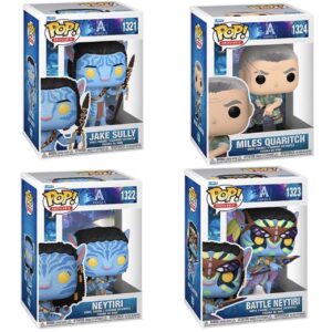 Quad Protector + [Way of Water] (Set of 4) [Pop Movies] Vinyl Figurine (Avatar Bundled with Funko Compatible Pop Box Protector Case)