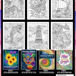 A World of Stress Relieving Patterns Adult Coloring Book: Mindfulness Relaxation And Anxiety Relief Coloring Pages.