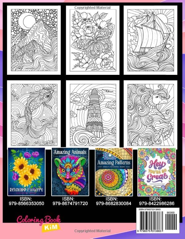 A World of Stress Relieving Patterns Adult Coloring Book: Mindfulness Relaxation And Anxiety Relief Coloring Pages.