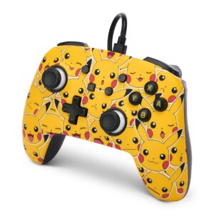 PowerA Enhanced Wired Controller for Nintendo Switch - Pikachu Moods, Gamepad, game controller, wired controller, officially licensed