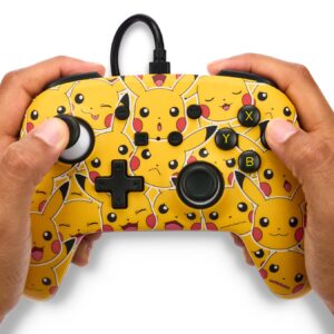 PowerA Enhanced Wired Controller for Nintendo Switch - Pikachu Moods, Gamepad, game controller, wired controller, officially licensed