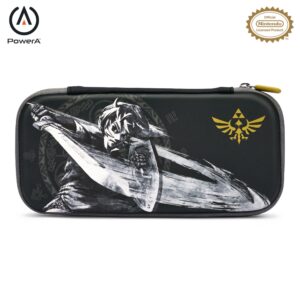 powera slim case for nintendo switch - zelda: battle-ready link, protective case, gaming case, console case, accessories, storage, officially licensed