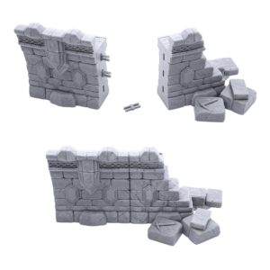 EnderToys Dwarf Settlement Walls by Makers Anvil, 3D Printed Tabletop RPG Scenery and Wargame Terrain 28mm Miniatures