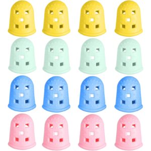 eringogo 16 pcs ukelele picks nail protector fingertip protectors for beginners kalimba fingertip protectors finger guards guitar finger covers automatic safety mask