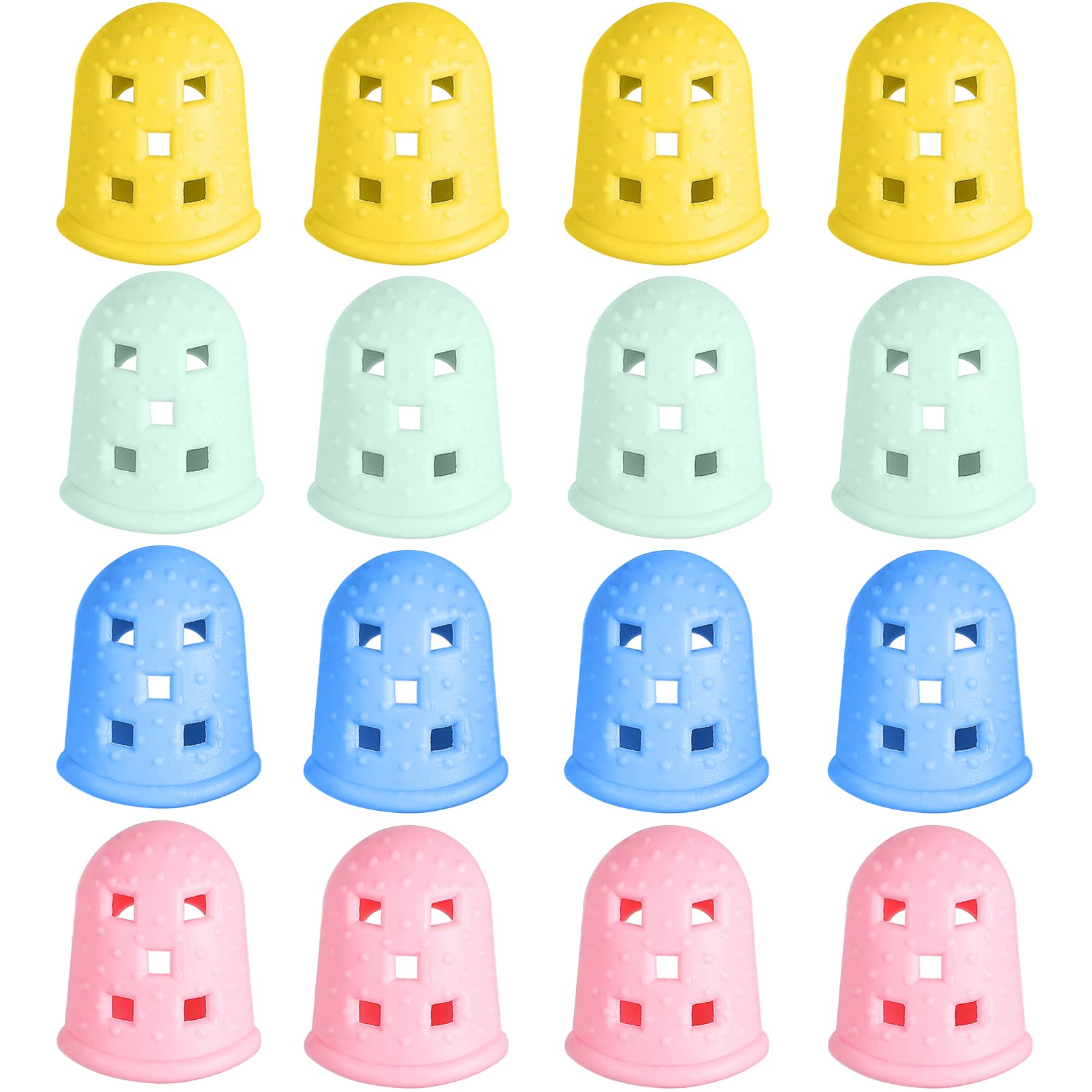 ERINGOGO 16 Pcs Ukelele Picks Nail Protector Fingertip Protectors for Beginners Kalimba Fingertip Protectors Finger Guards Guitar Finger Covers Automatic Safety Mask