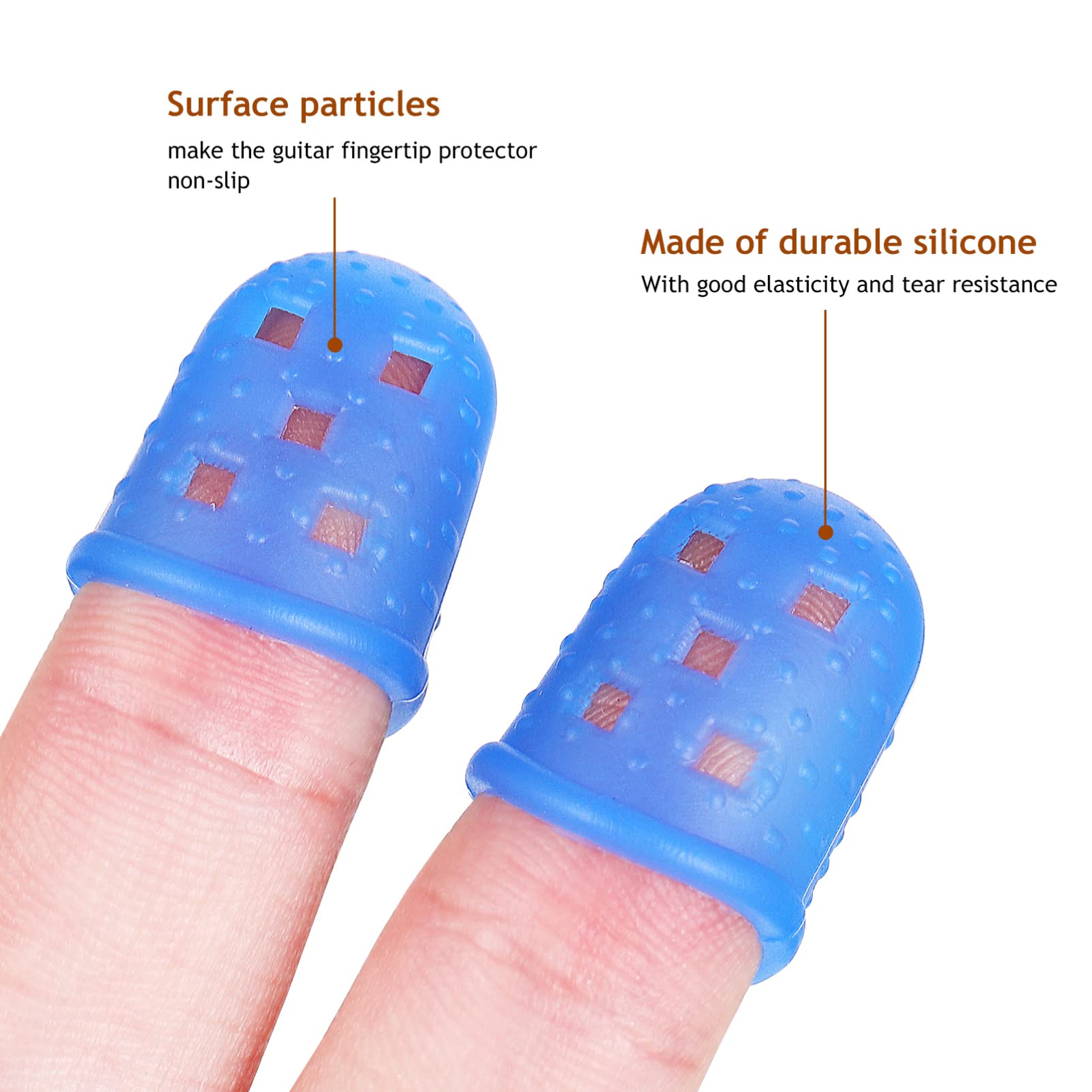 ERINGOGO 16 Pcs Ukelele Picks Nail Protector Fingertip Protectors for Beginners Kalimba Fingertip Protectors Finger Guards Guitar Finger Covers Automatic Safety Mask