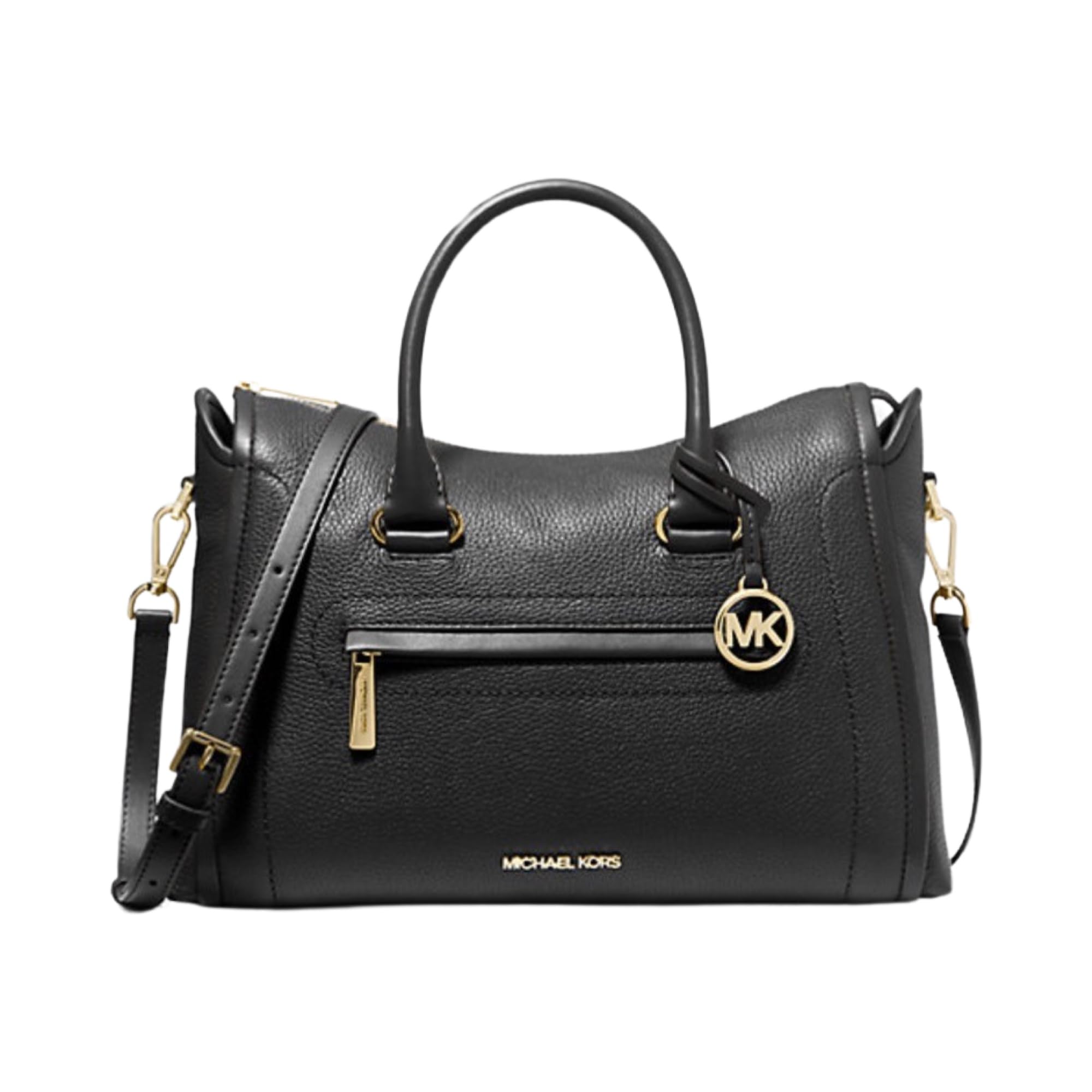 Michael Kors Carine Leather Satchel Large (Black)