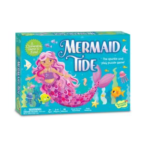 peaceable kingdom's mermaid tide - the sparkle and play puzzle game - ages 3+