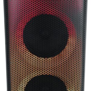 Rockville BASS Party 65 1200w Battery Powered LED Bluetooth Speaker Mic Input, Black