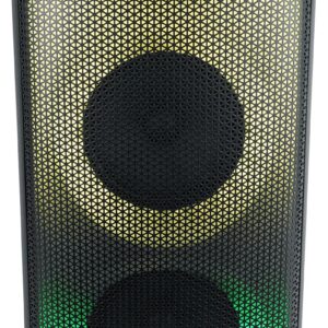 Rockville BASS Party 65 1200w Battery Powered LED Bluetooth Speaker Mic Input, Black