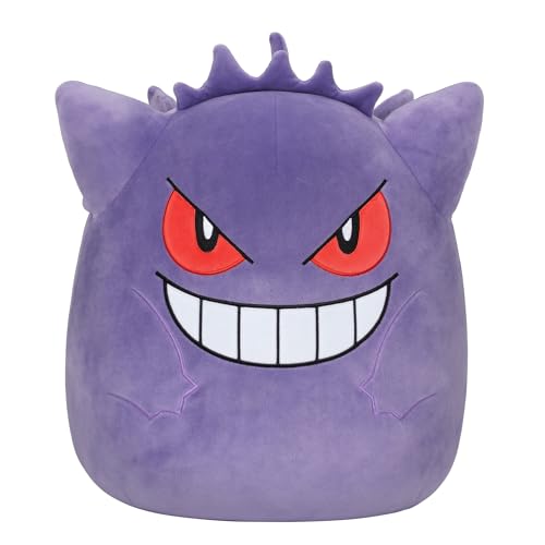 Squishmallows Pokémon 14-Inch Gengar Plush - Add Gengar to Your Squad, Ultrasoft Stuffed Animal Medium Plush, Official Kelly Toy Plush (SQPK00004)