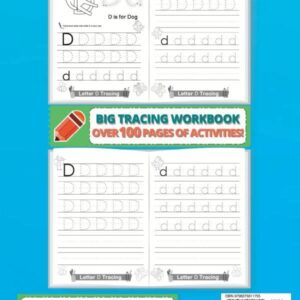 Learn to Trace Alphabet Letters: Big Preschool Tracing Workbook for Toddlers and Kids Ages 3-5: A Fun and Easy Handwriting Practice Book with Cute Animals Coloring Images (Preschool Learning Books)