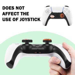 DLseego Kakarotto 4PCS Thumb Grips Caps for Xbox One PS5 PlayStation4 DualSense Switch Pro Wireless Controller Steam Deck, Soft Silicone Anti-Slip Button Caps Japanese Cartoon 3D Joystick Cover