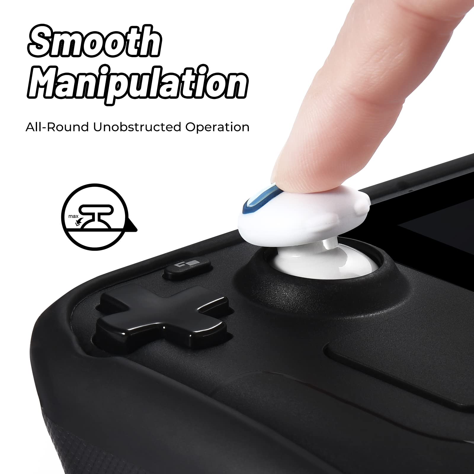 Switch Thumb Grips Joystick Caps Compatible with SteamDeck/Nintendo Switch/OLED/Lite Controller Accessories, FUNLAB Cute Silicone Analog Stick Cover - 6PCS Astronauts