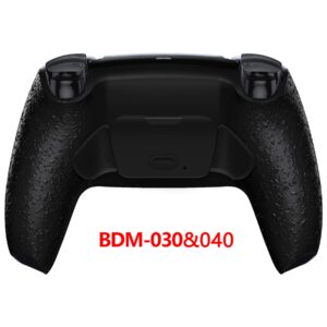 eXtremeRate Textured Black Back Paddles Programable Rise Remap Kit for PS5 Controller BDM-030 040 050, Upgrade Board & Redesigned Back Shell & Back Buttons Attachment for PS5 Controller