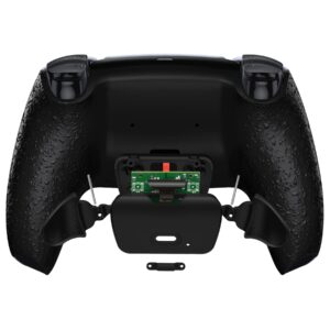 eXtremeRate Textured Black Back Paddles Programable Rise Remap Kit for PS5 Controller BDM-030 040 050, Upgrade Board & Redesigned Back Shell & Back Buttons Attachment for PS5 Controller