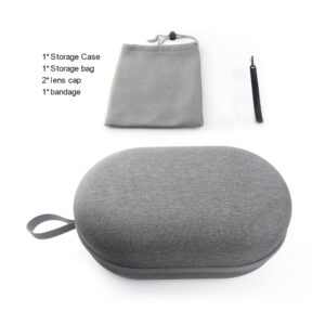 JOYSOG Hard Storage Bag Carrying case for PS5 VR2, Travel Protector Case with VR Silicone Protective Cover and Drawstring mesh bag (Grey)