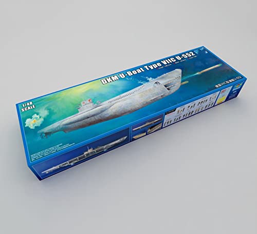 FMOCHANGMDP Submarine 3D Puzzles Plastic Model Kits, 1/48 Scale DKM U-Boat Type VIIC Submarine Model, Adult Toys and Gift, 55Inch