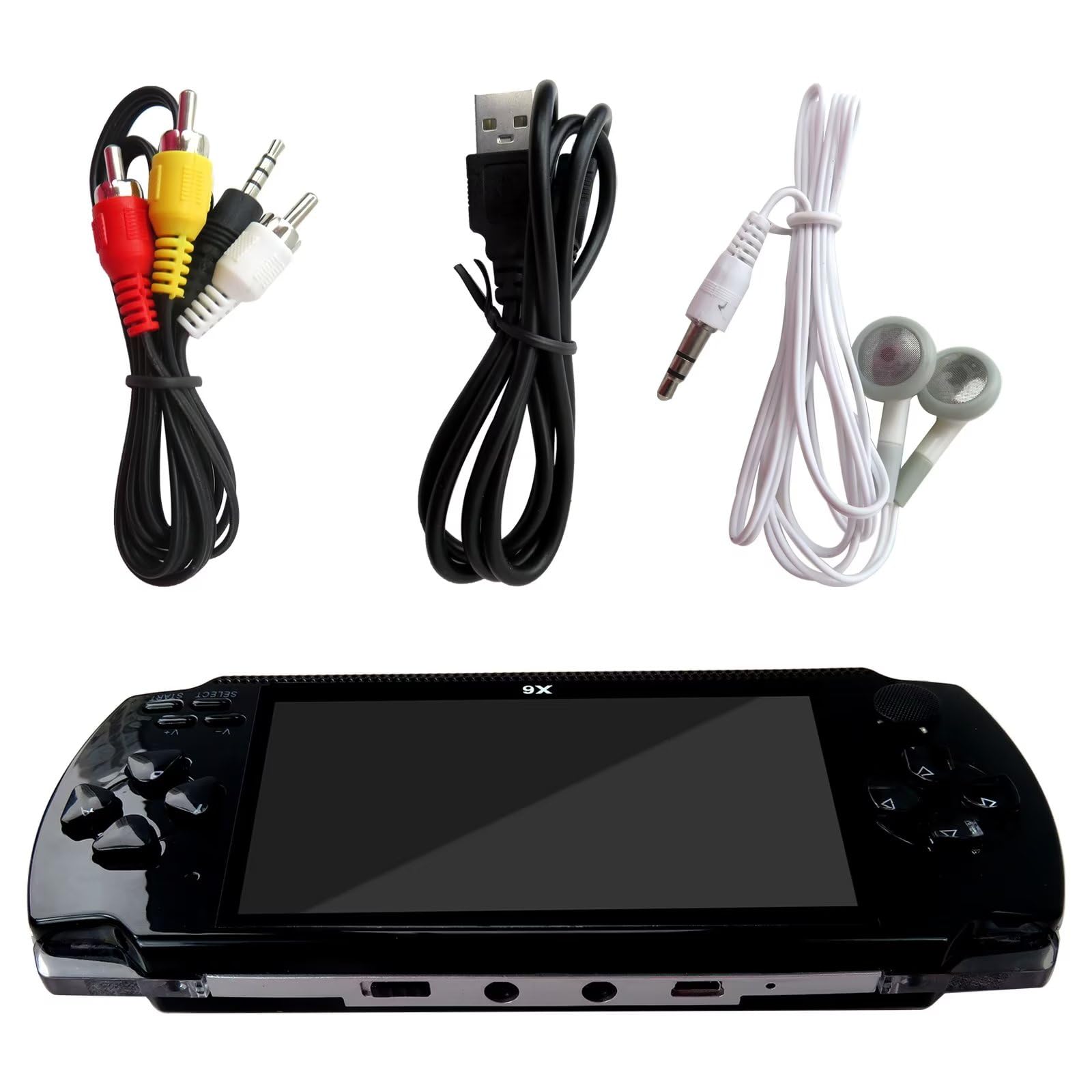 Black Handheld Game Console 4.3 inch Retro Handheld Games Consoles, Support Game Format GBA, NES ,SFC,MD(BIN),GB,GBC,FC,CPS1,CPS2,NEOGEO,SMS(GBA),GG(GBA)