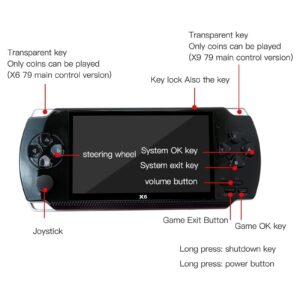 Black Handheld Game Console 4.3 inch Retro Handheld Games Consoles, Support Game Format GBA, NES ,SFC,MD(BIN),GB,GBC,FC,CPS1,CPS2,NEOGEO,SMS(GBA),GG(GBA)